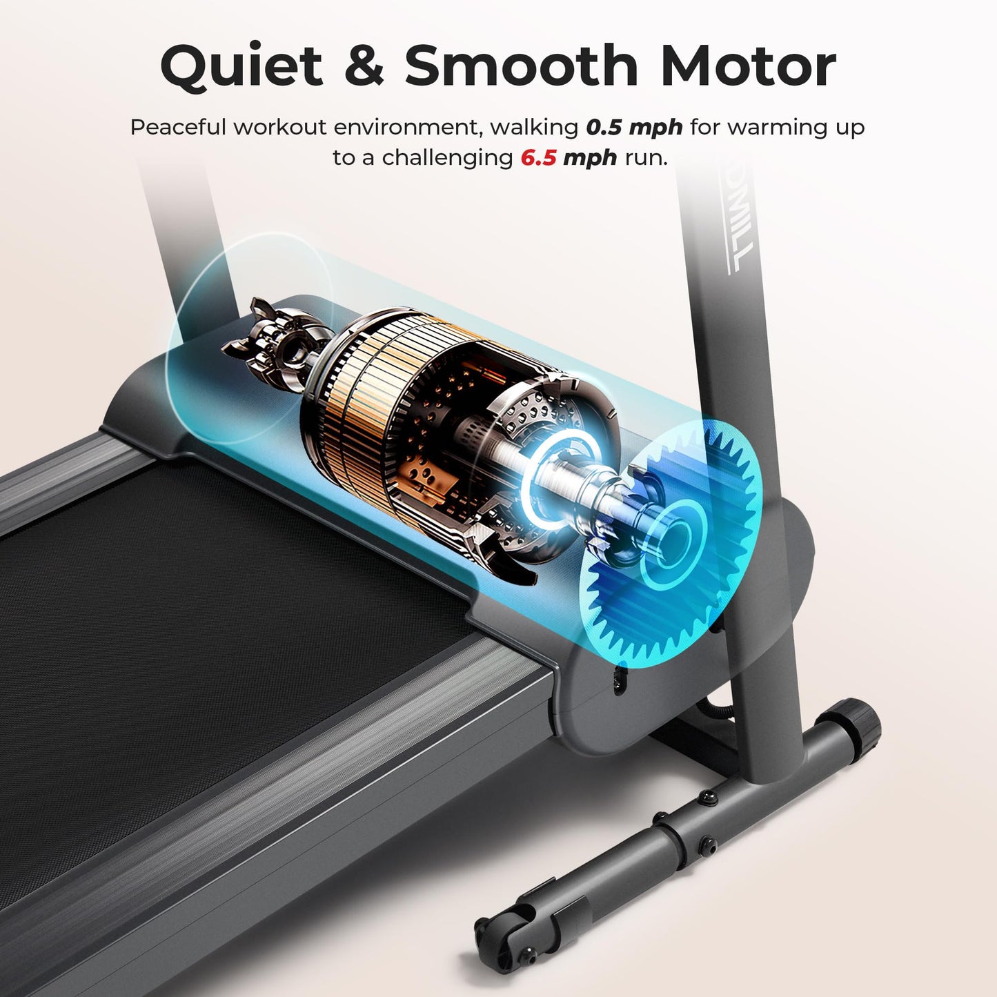 Sunny Health & Fitness Smart Foldable Exercise Running Walking Treadmill, Easy Assembly, LCD Performance Monitor, Device Holder, and SunnyFit® App Enhanced Bluetooth Connectivity - SF-T7610SMART