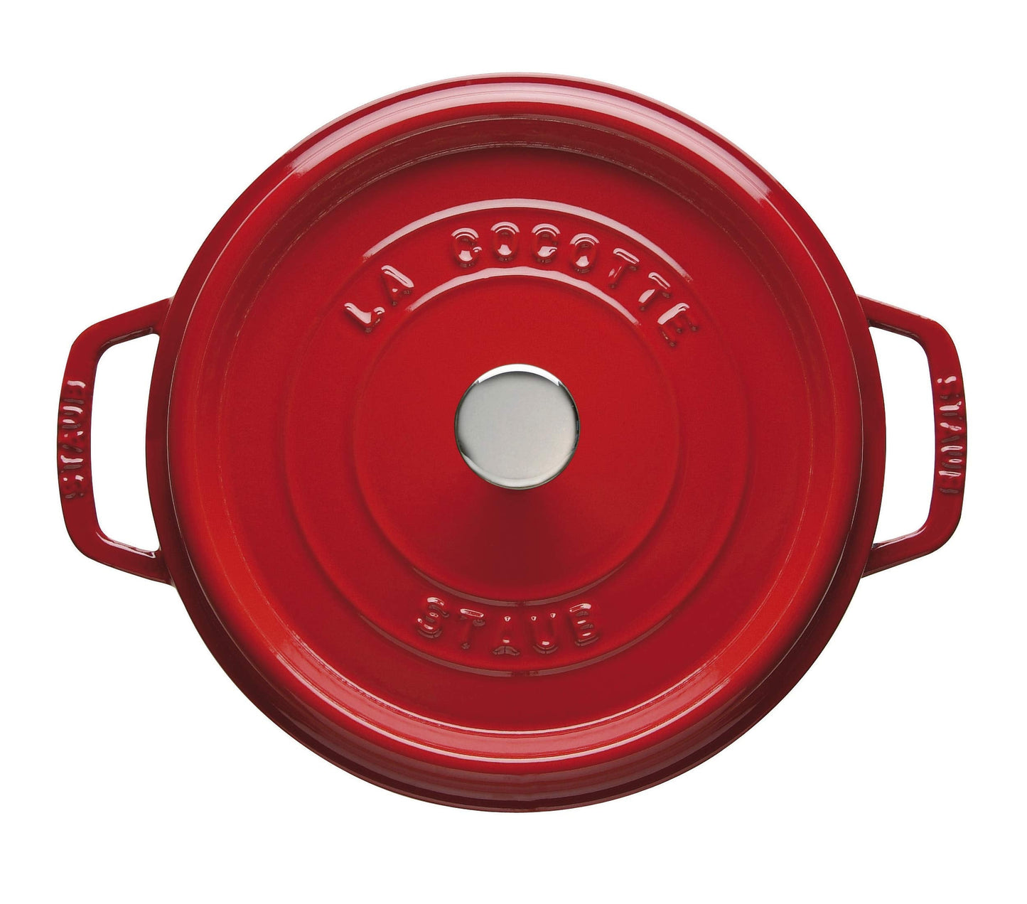 staub La Cocotte Round 40510-601 Pico Cocotte Round Cherry 10.2 inches (26 cm) Steamer Set, Large, Two-Handed Casting, Enameled Pot, Steamer, Induction Compatible