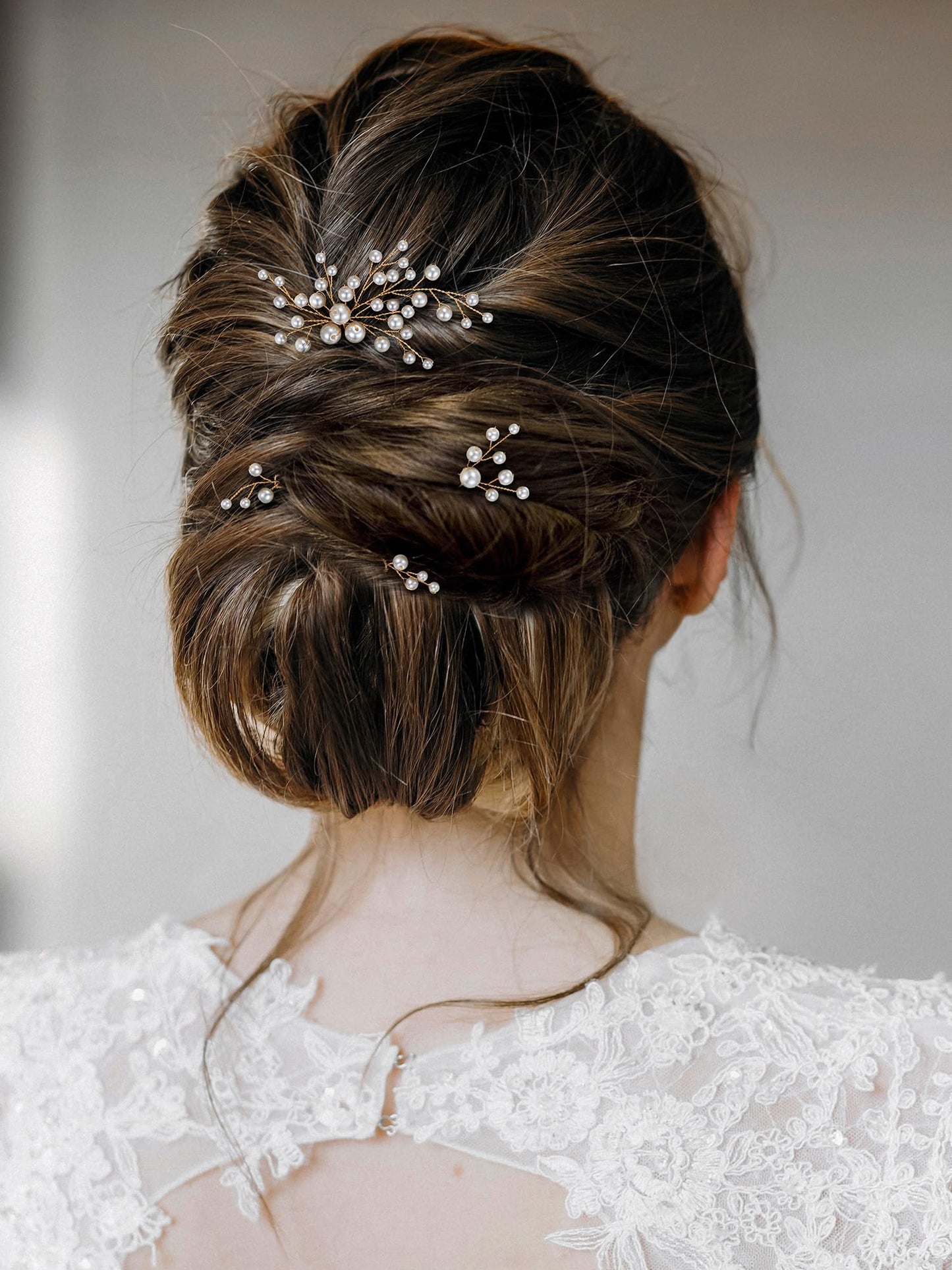 SWEETV 7 Pieces Bride Hair Accessories Pearl Wedding Hair Pins Leaf Bridal Hair Piece Vintage Hair Headpiece Leaf Hair Clips Jewelry for Women Bridesmaids Brides Flower Girls