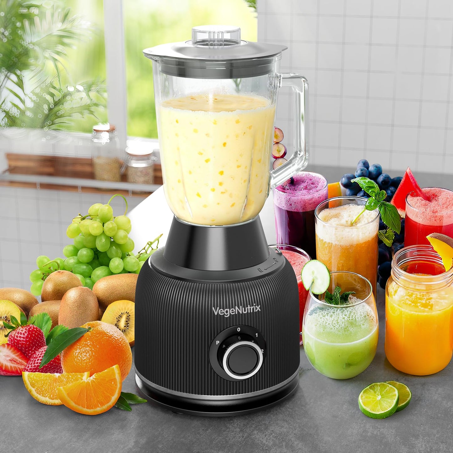 Food Processor and Blender Combo, 88 oz Food Chopper for Meat, Vegetable and Dough, 70 oz 600W Glass Jar Blender with 2 Speeds and Pulse for Smoothie, Nutrient Extractions, and More