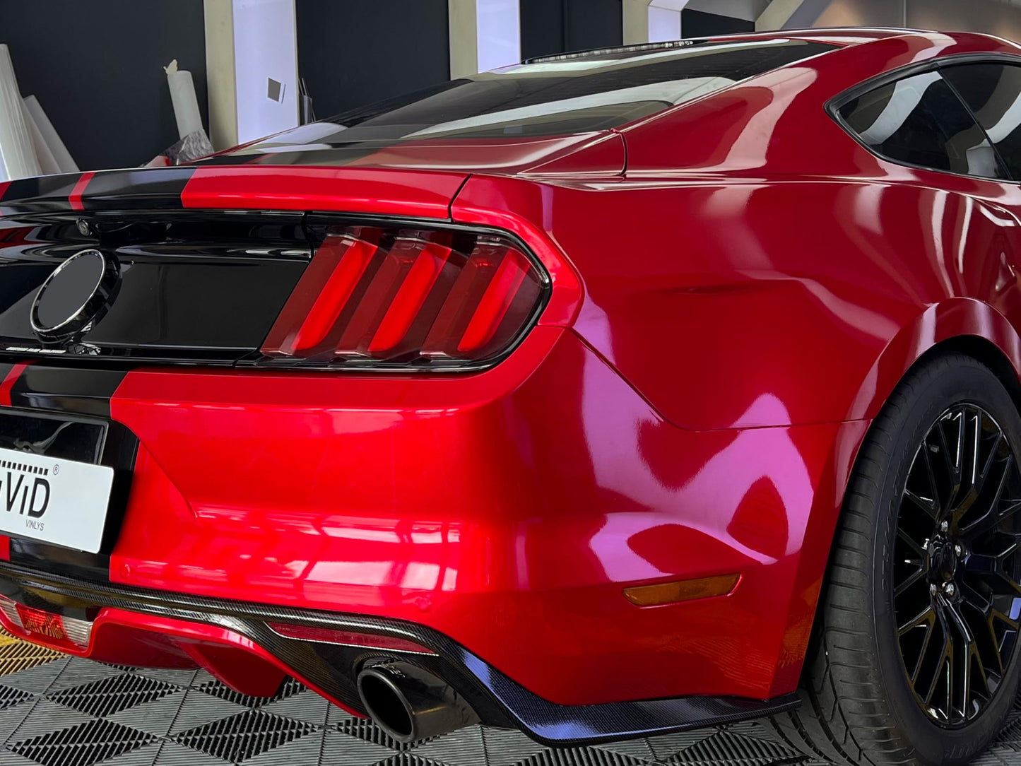 VViViD+ Ultra Gloss Metallic Candy Red Vinyl Car Wrap Premium Paint Replacement Film Roll with Nano Air Release Technology (15ft x 5ft)
