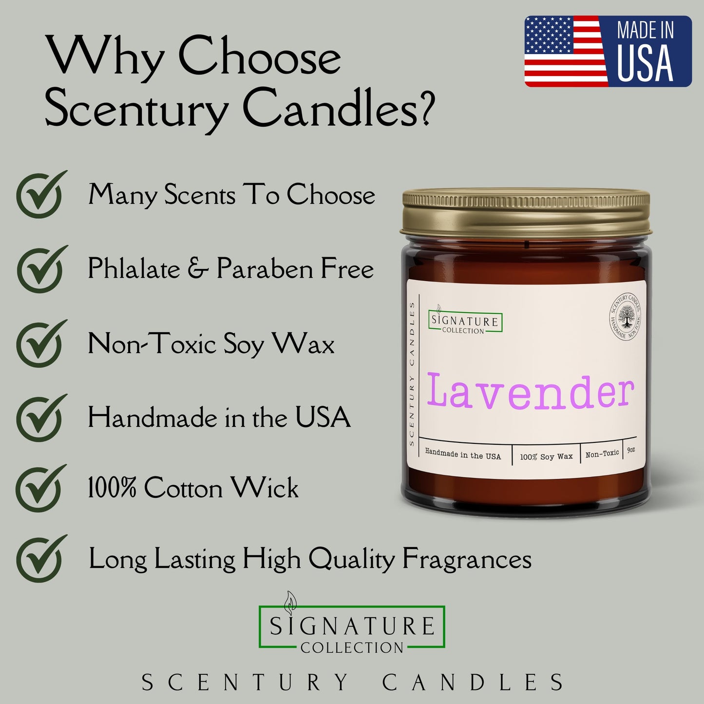 Lush Linen Scented Candle, Many Scents to Choose from, All Natural Non-Toxic Soy Wax, Handmade in the USA(Lush Linen)