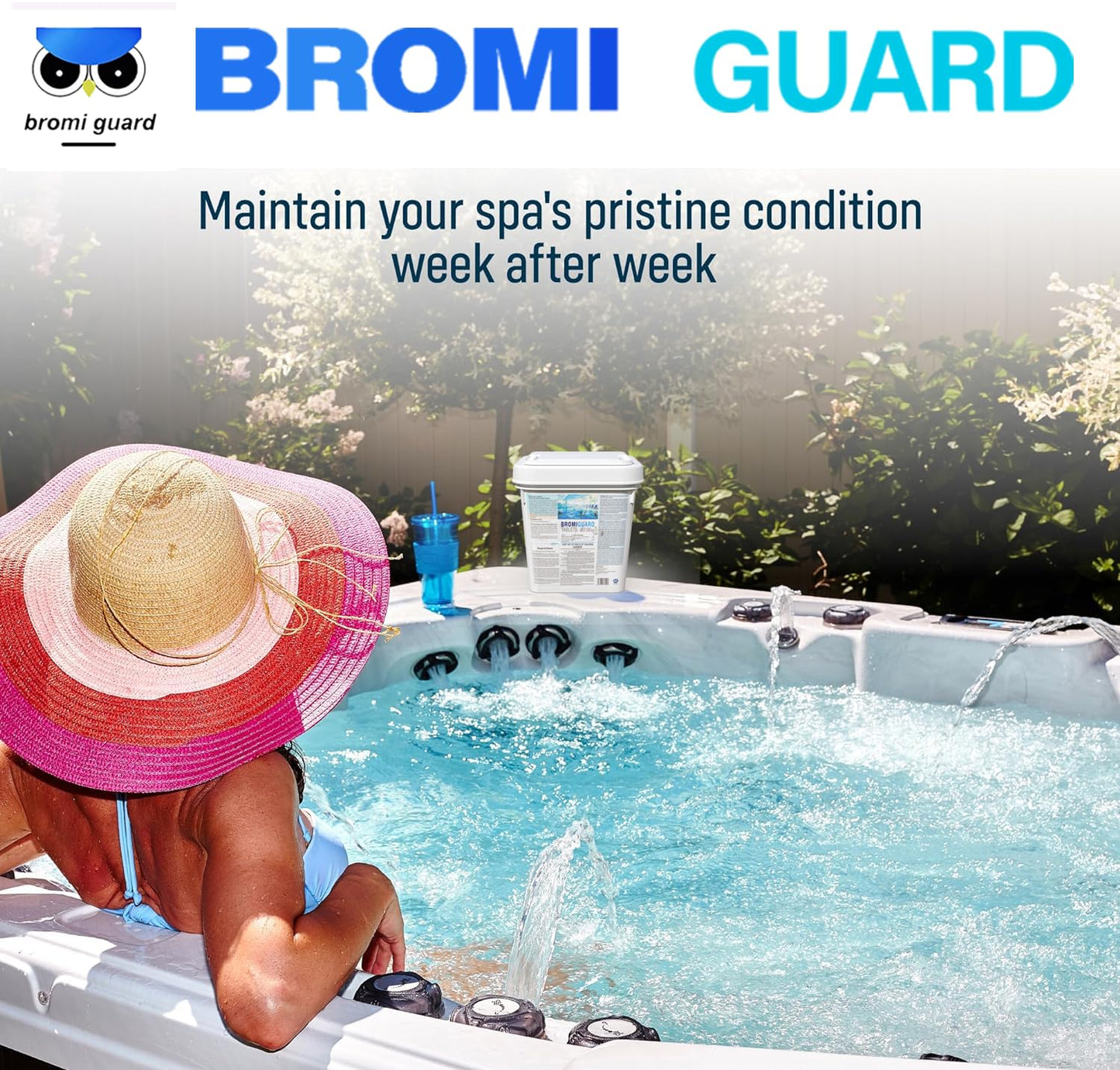 1 Inch 2.5 Lbs Bromine Tablets for Spa Hot Tub Chemical Tabs Brominating Tablets Spa Hot Tub Chemical Sanitizer