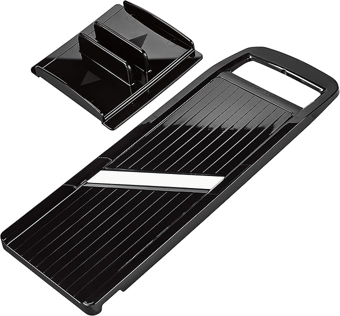 Kyocera Advanced Ceramic Wide Adjustable Slicer with Handguard, Black
