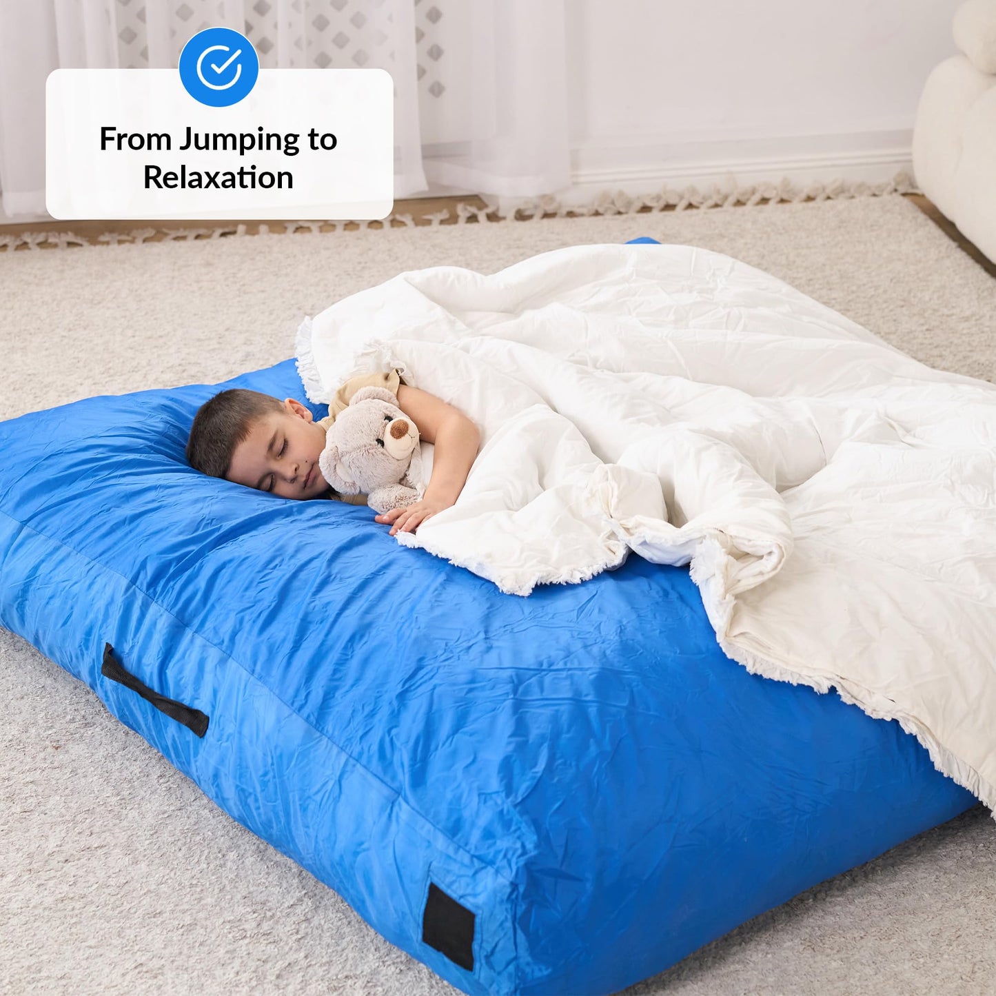 Crash Pad for Kids Sensory | Big 5Ft x 5Ft, 3Ft x 4Ft, 3Ft x 3Ft Or 2Ft x 2Ft | Autism Sensory Crash Mat for Jumping Play | Crashpad | Soft Foam Landing Pad | Giant Mat Pillow | Climbing, Gymnastics