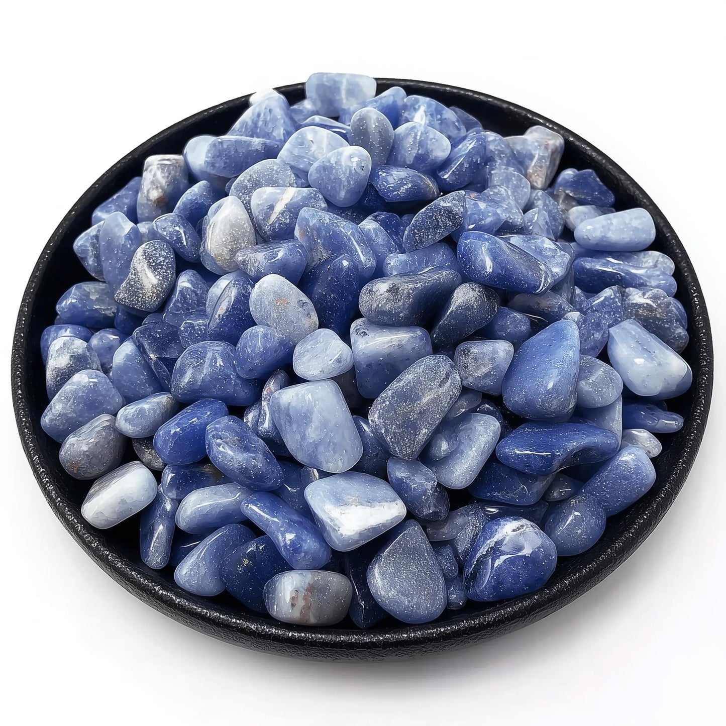 SigMntun Polished Blue Aventurine Crystal Chips 128 Pcs - 0.4" 10 oz Tumbled Stone Chips Crushed Sea Glass Stones Healing Reiki Crystal Making Home Decoration