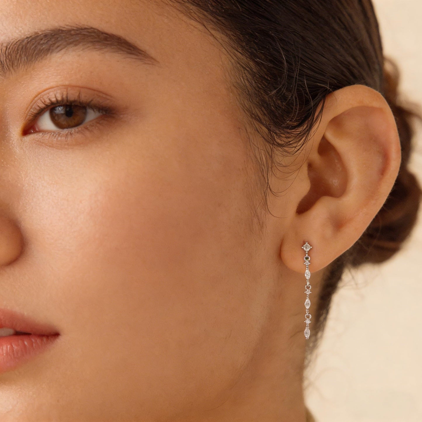 Solistra Silver Dangle Earrings for Women Trendy Cubic Zirconia Drop Earring Hypoallergenic Earrings for Women Wedding Jewelry Valentines Day Gifts for Her