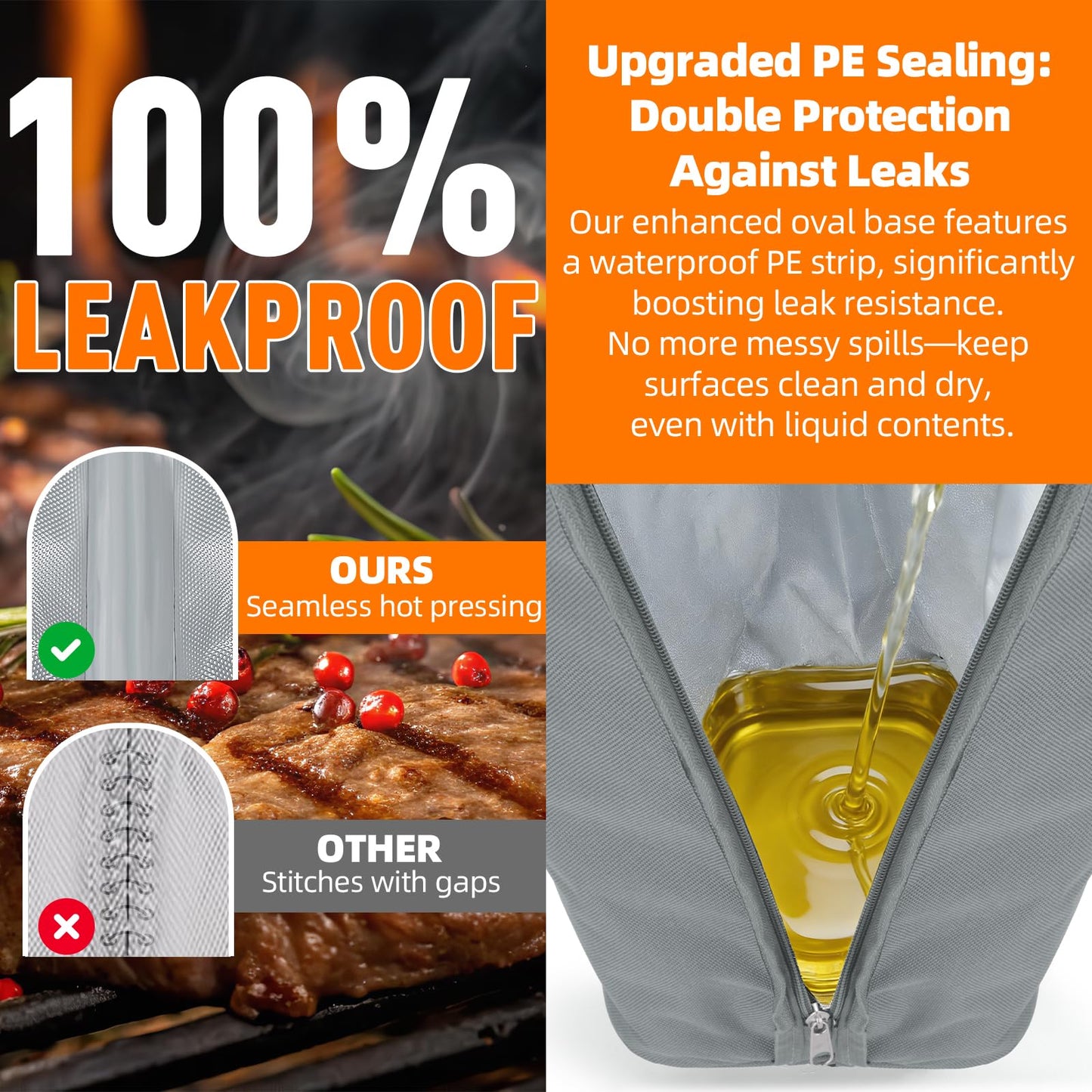 Upgraded Insulated BBQ Blanket for Resting Meat-BBQ Smoker Accessories Gifts for Men Dad Husband-Air Fryer/Kitchen/Camping/Baking/Party Essential-Bag for Brisket/Steak/Pork Shoulder/Turkey (21inch)