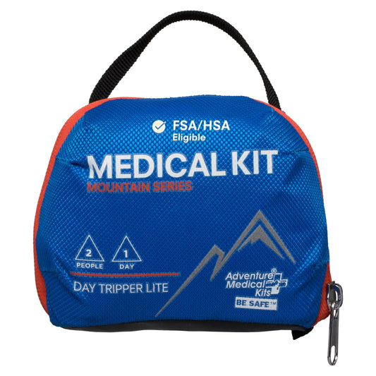 Adventure Medical Kits Mountain Series Medical Kit (Day Tripper Lite) - 59 Pieces, blue/orange, one size (0100-1000)