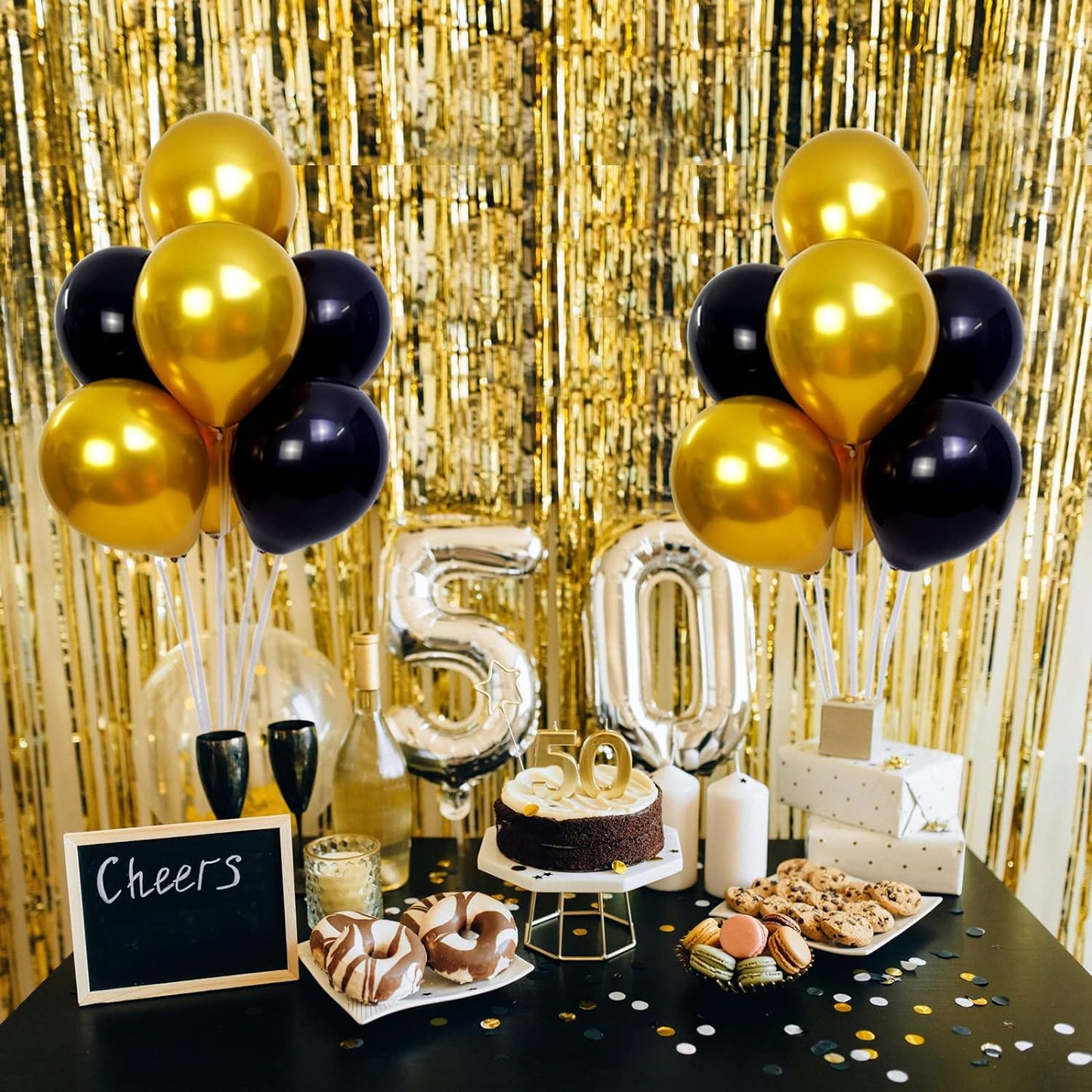 LOBUBT 10 Sets Balloon Stand Kits, Balloon Sticks Holder with Base for Table Centerpiece Graduation Birthday Baby Shower Party Decorations