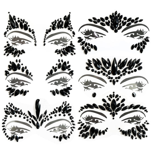 Kotbs Face Jewels Black Gems Women 6-Pack