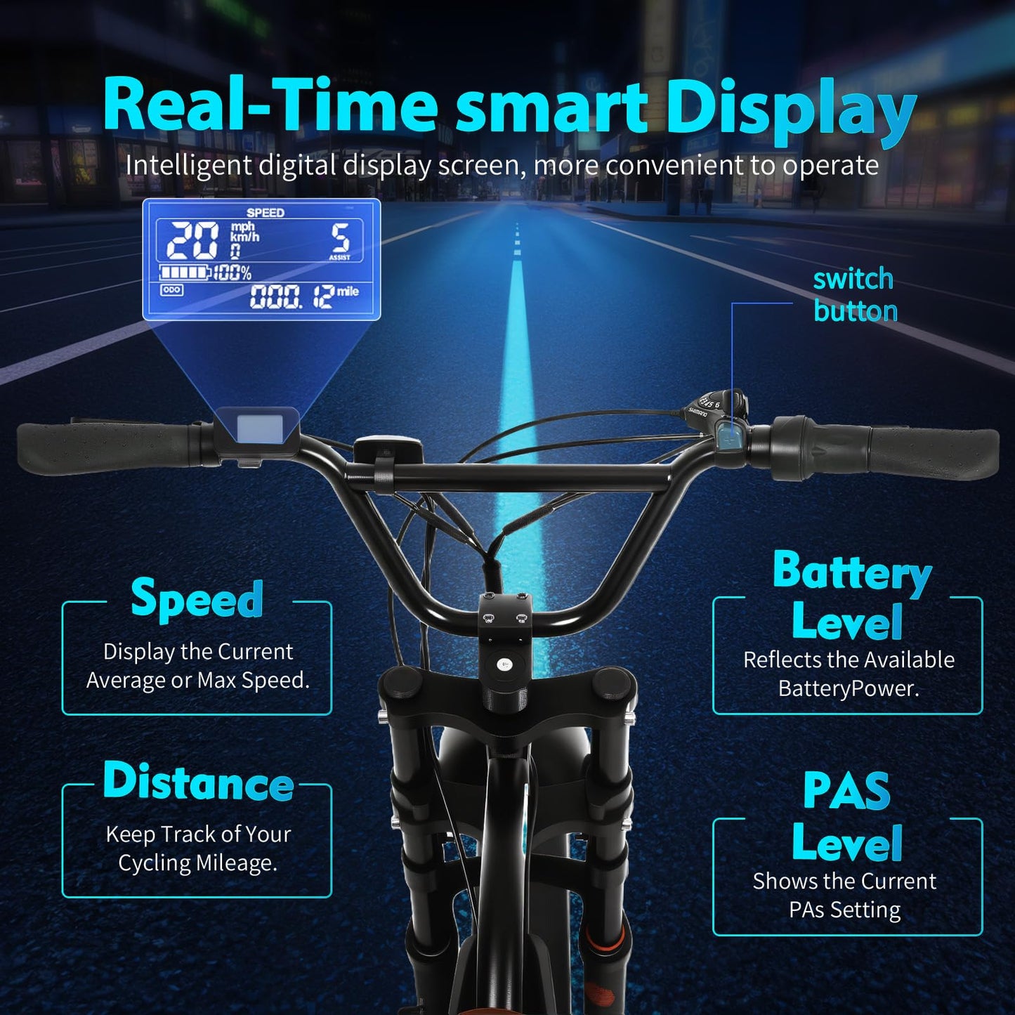kulifoo Electric Bike for Adults 48V/20AH Battery 1500W Peak Motor, 20" Fat Tire Ebike for Mountains, Snow, Sand, Road with Hydraulic Suspension.All Terrain Electric Dirt Bike