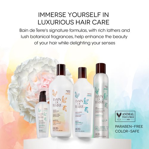 Bain de Terre Moisturizing Shampoo and Conditioner Set | Dry & Damaged Hair | Argan & Monoi Oils | Paraben Free | 33.8 Fl Oz