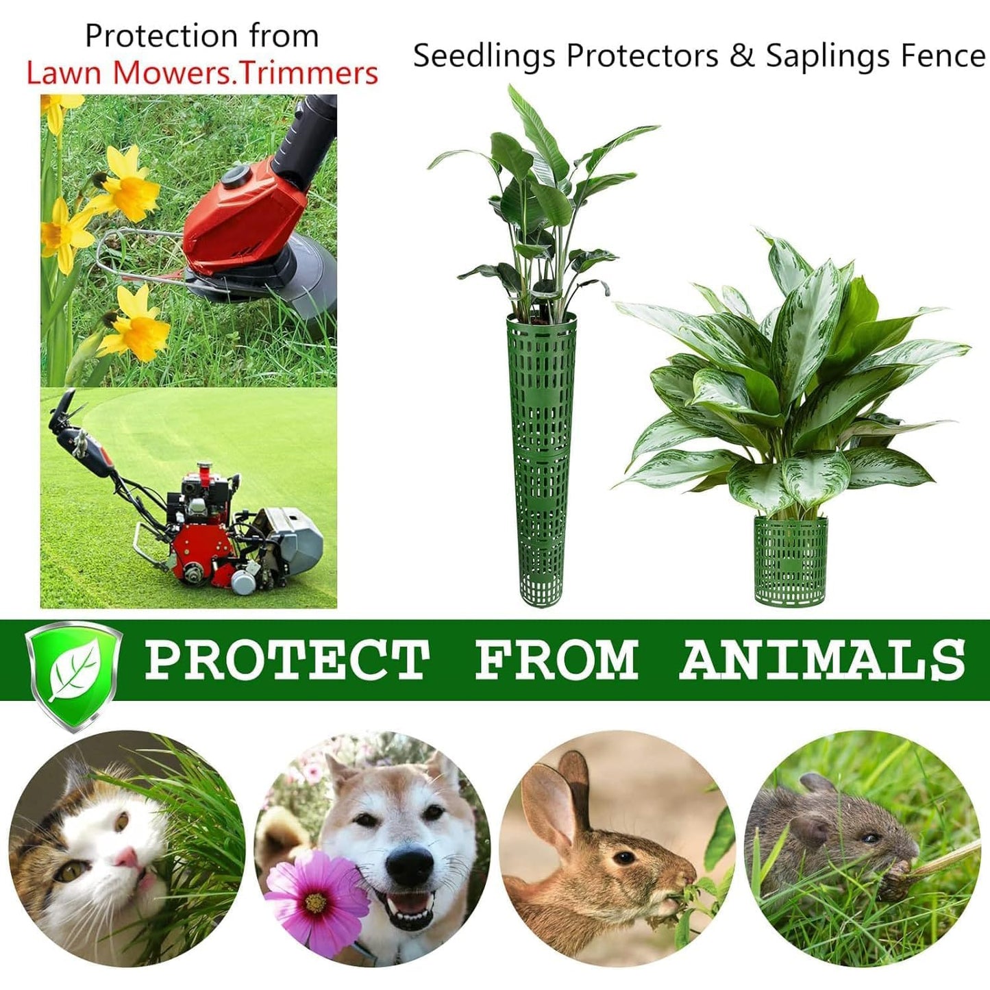 YGAOHF 7 Pack Tree Trunk Protector Guard, Expandable Tree Wraps to Protect Bark, Heavy Duty Tree Protectors from Deer, Tree Guards Trunk Protecter Trimmers, Mowers, Animals Saplings Fruit Trees