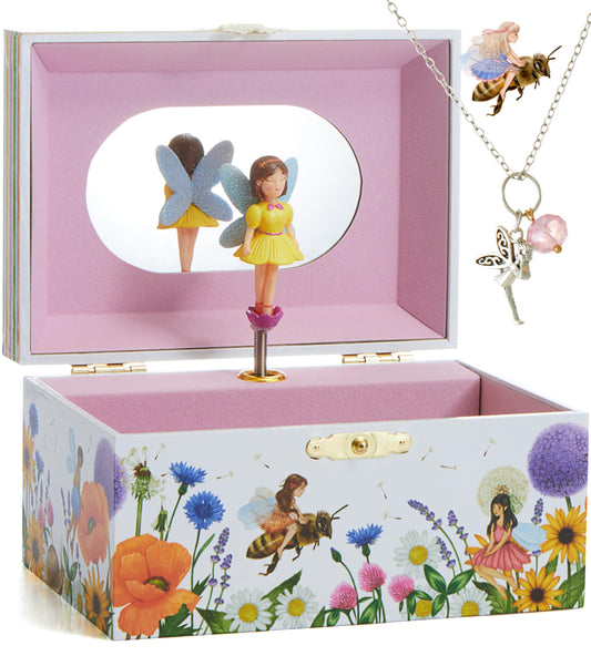 ABI + OLIE Kids Musical Fairy Jewelry Box for Girls - Fairy Toys - A Music Box for Girls
