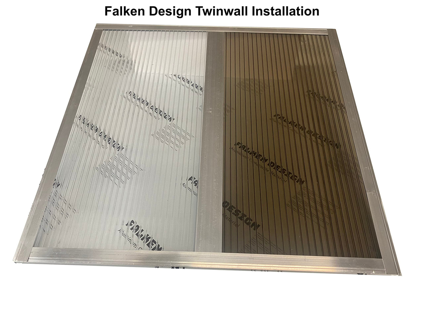 Falken Design Polycarbonate Roof Panel Twinwall (Multiwall) Clear 48 in. x 96 in. x 1/4 in. (6MM) Thick (Set of 10)