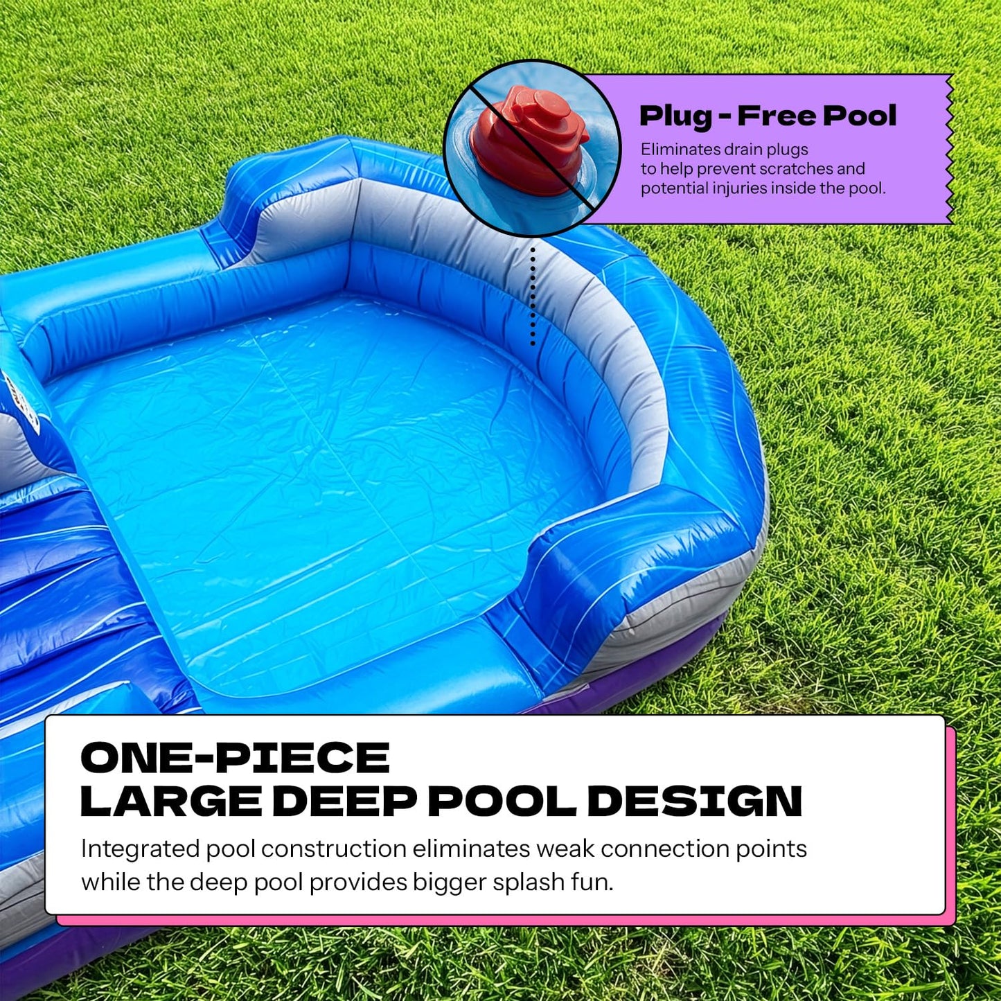 POP JUMP 13ft Tall Topical Inflatable Water Slide with Pool- 22ft Long, 100% PVC Vinyl, Commercial Reinforced, Backyard Summer Play, Wet/Dry Fun, Front Entry for Easy Supervision, Includes Blower