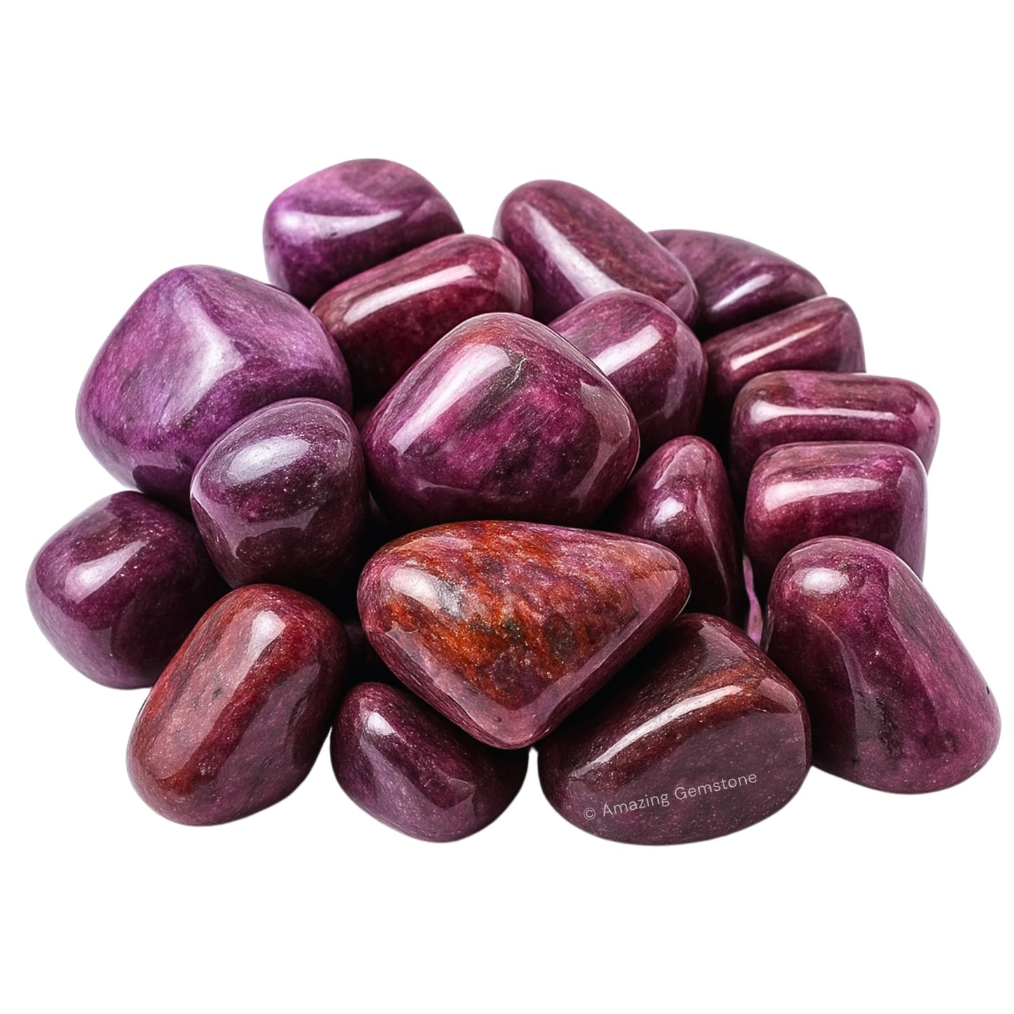 Amazing Gemstone Ruby Crystal Tumbled Stones Polished Rocks - Natural Gem Stones for Healing - DIY Crystals for Protection (1 Piece)