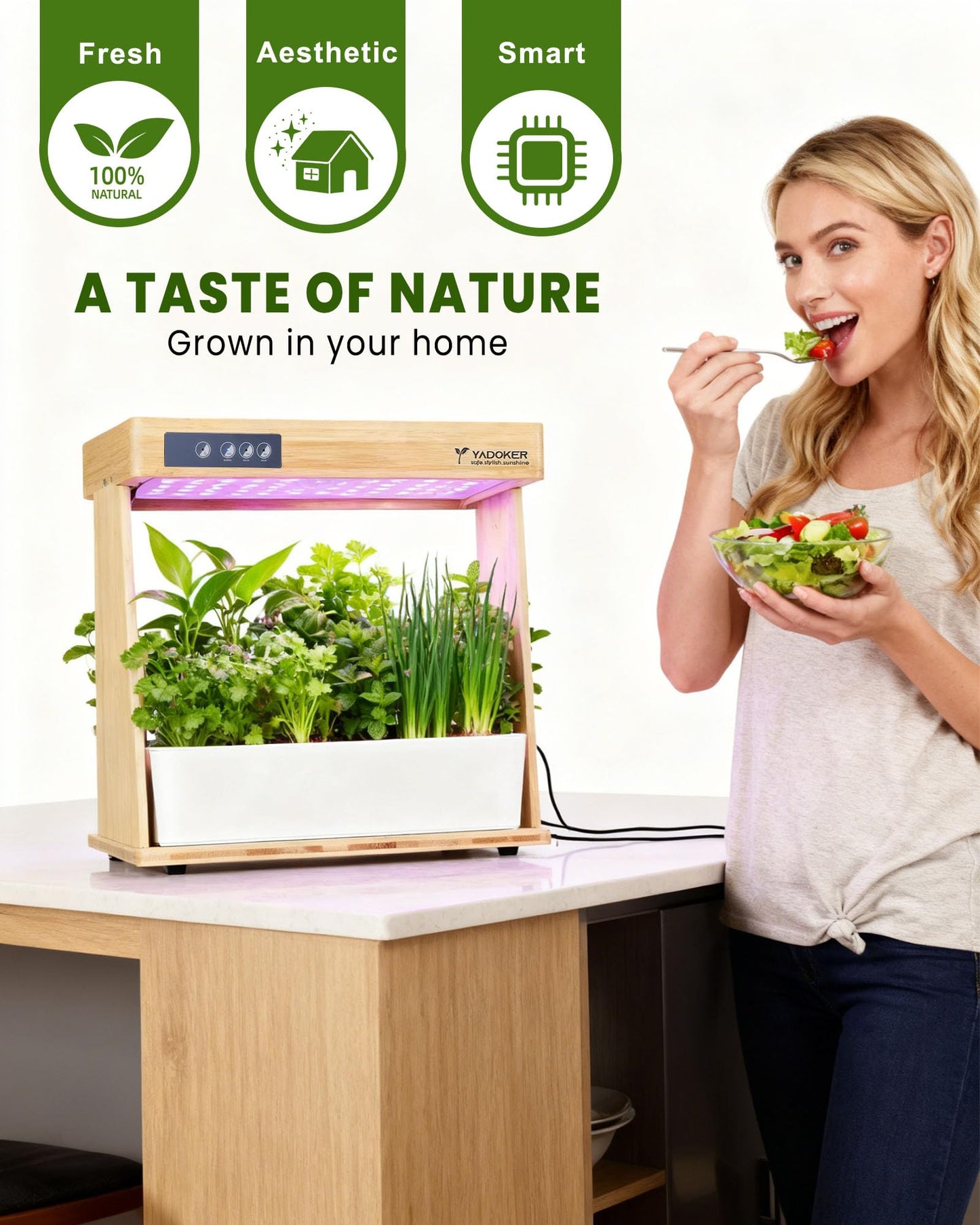 yadoker Plant Grow Light and Indoor Hydroponic Garden System