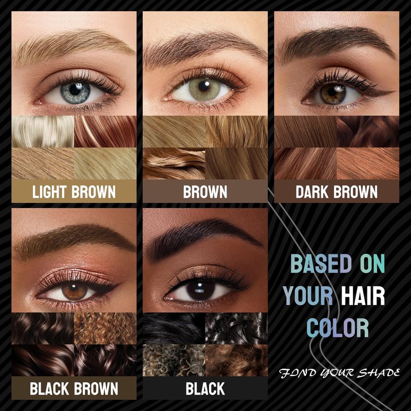 2-Tip Double-Ended Eyebrow Pen,2-in-1,Precise Liquid Brow(3# Dark Brown)