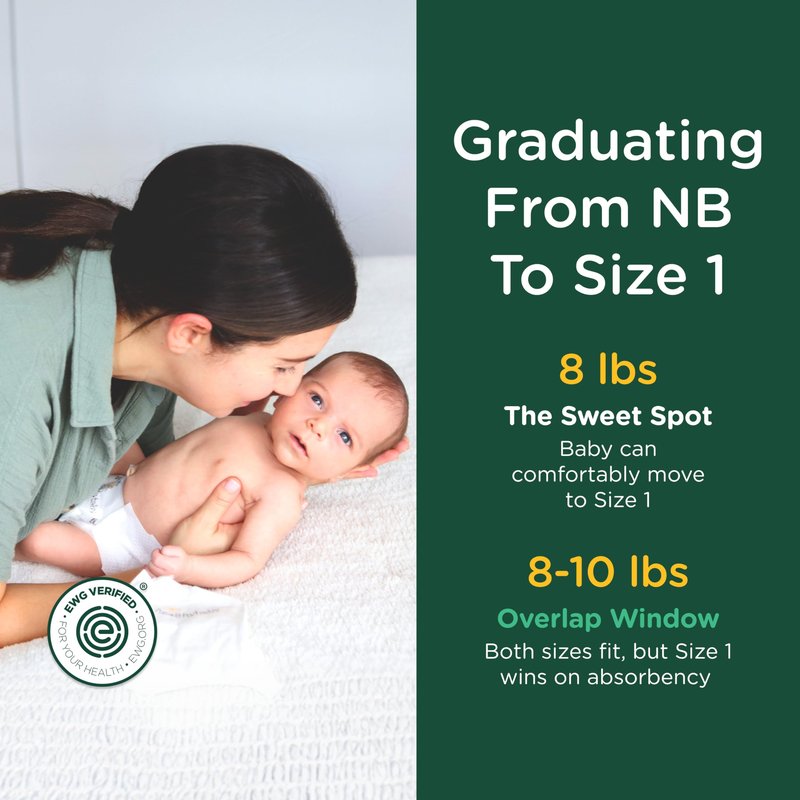 Our Diapers | The First EWG Verified & Microbiome-Friendly Diaper | Size NB (<10 lbs) 32 Count | 12-Hour Leak Protection | Made with Organic Cotton & Plant-Derived Materials | Totally Chlorine Free