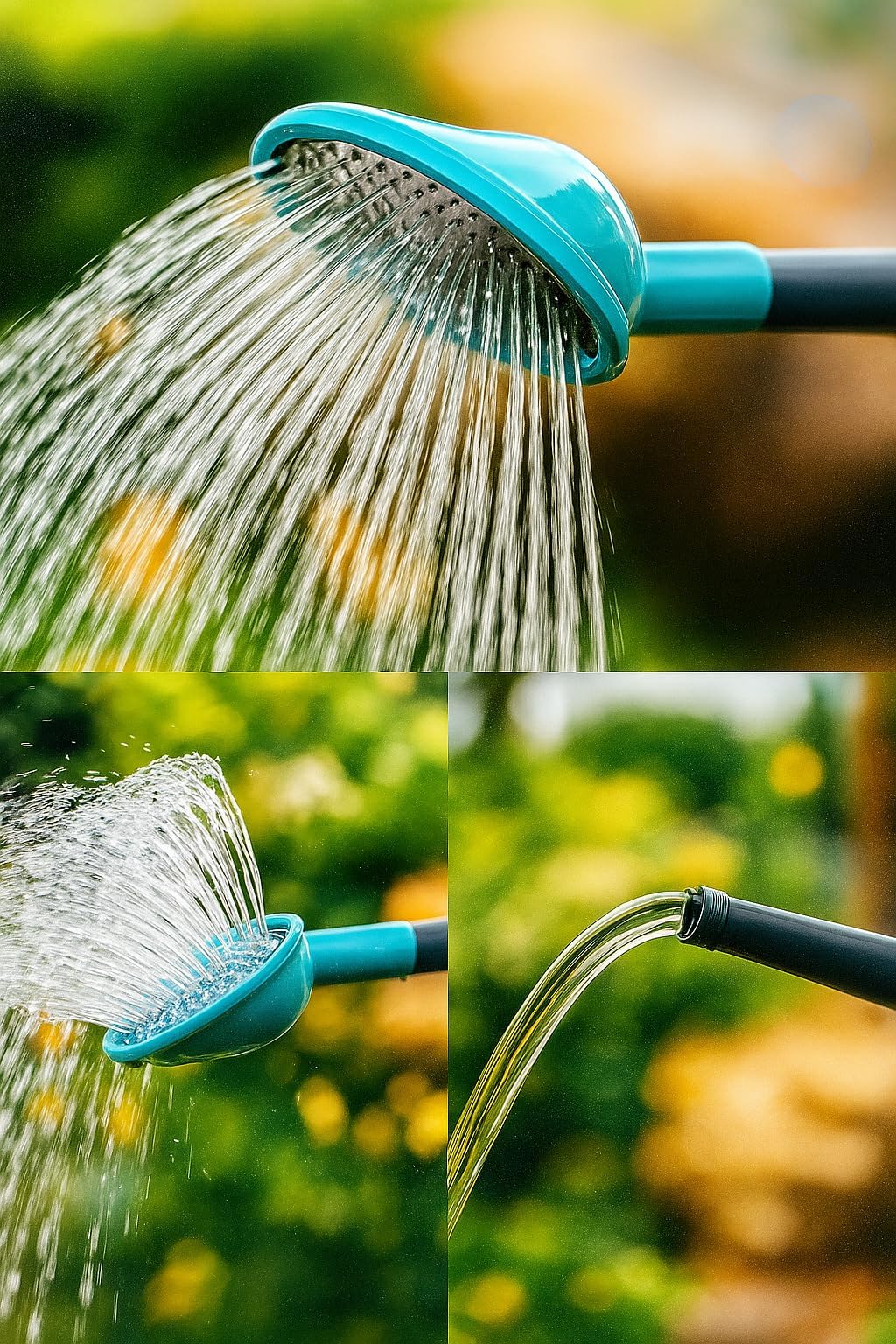 3-Pack 2 Gallon Watering Can, Garden Watering Can Outdoor, Large Plant Watering Can with Long Spout, Non-Slip Handle, Leak-Proof Plastic Watering Can