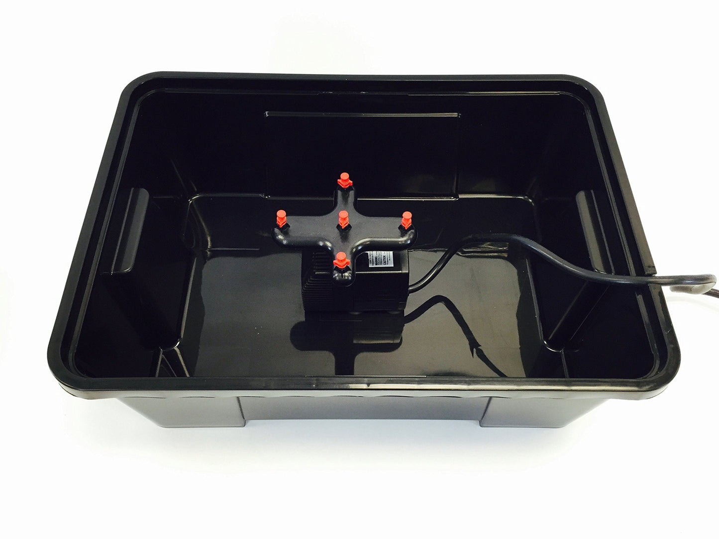 Viagrow® Clone Machine 24-Site Black Plastic Round Indoor/Outdoor Aeroponic Hydroponic System with Lid and Collar Inserts/A Product of The Harvest Company™