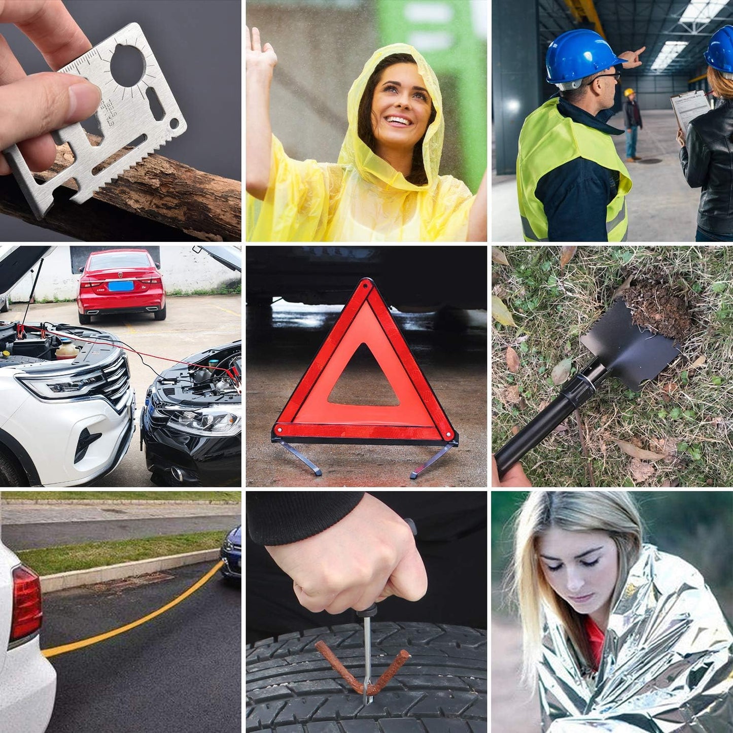 AUTODECO Roadside Emergency Car Kit for Vehicles 95 Pieces
