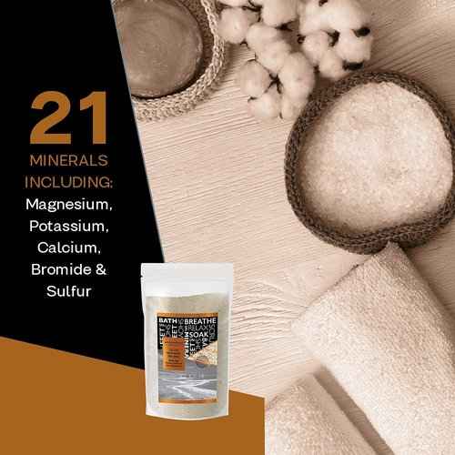 Aromasong 20 lbs Raw Dead Sea Bath Salt in Resealable Pack with 100% Pure Dead Sea Mud Facial Mask - 5 Minute Mask - No Ingredients Added