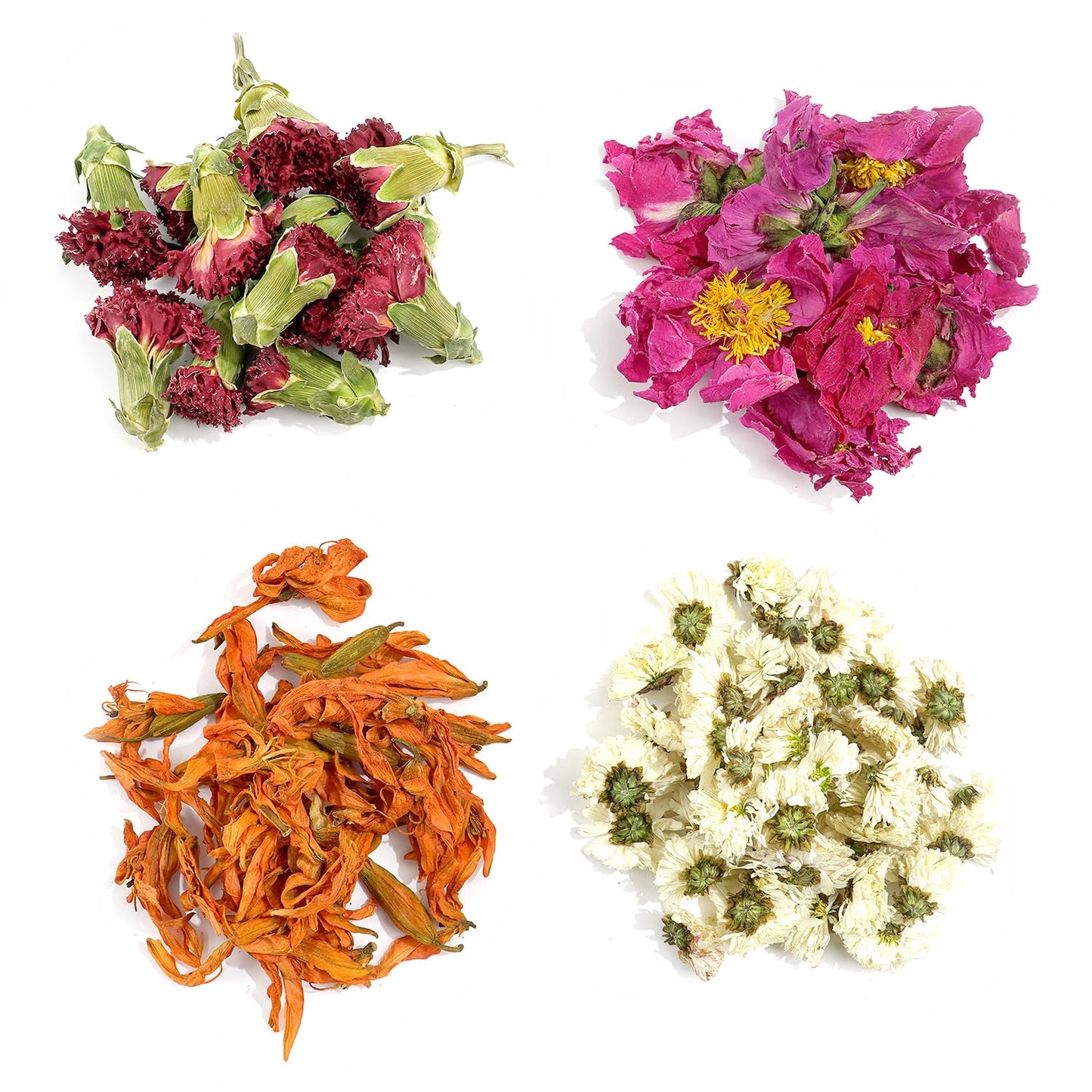 Natural Dried Fruit and Flower Kit for DIY Crafts - 25 Bags, Ideal for Soap Making, Candle Making, Resin Jewelry, Bath Bombs, and Nail Art - Includes Rose Petals, Rosebuds, Lilium, Jasmine, and More