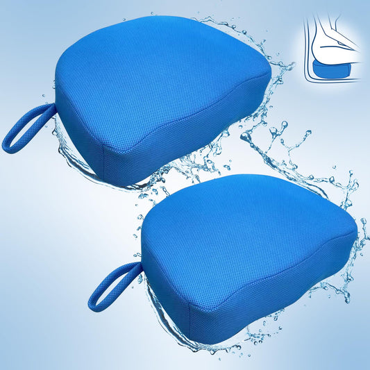Hot Tub Booster Seat for Adults, Quick-Drying Portable Cushion with Weighted Module for Quick Sinking, Suitable for Hot Tub Booster Seat, Inflatable Hot Tub, Pool (2 Pack Blue)