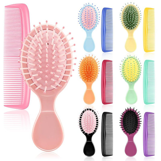 HOFASON 70 Pieces Bulk Mini Wet Hair Brush & Mini Comb Set for Kids Girls Women, Bridesmaid Gift, Spa Party Supplies, Summer Stuff, 35 Travel Small Brushes for Hair 35 Fine Wide Hair Combs for Boy Men