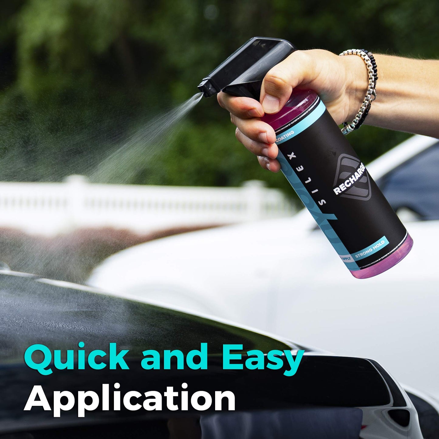 HydroSilex Recharge Car Ceramic Coating - Protective Ultra Hydrophobic Ceramic Detail Spray Replaces Wax & Sealants - DIY Friendly Car Care Products That Provide 6 Months of Protection - 128 Ounces