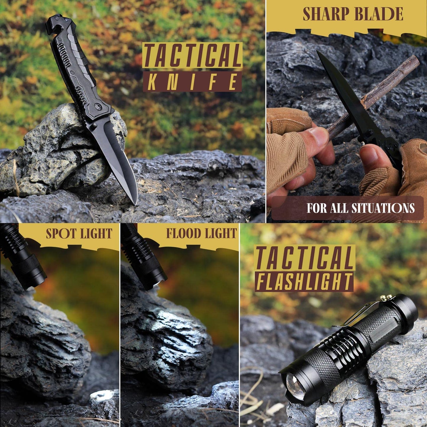 Gifts for Men Dad Husband Him, Survival Kit 14 in 1, Emergency Survival Gear and Equipment, Anniversary Birthday Gifts for Him Boyfriend, Hunting Fishing Camping Accessories, Cool Gadget