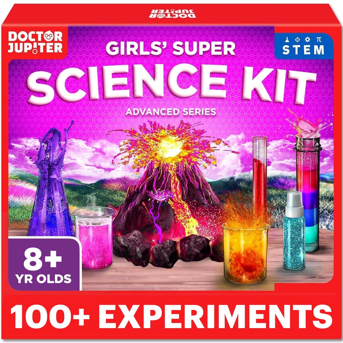 Doctor Jupiter Girls' Super Science Kit for Ages 8-12 | Birthday Gift Ideas for Girls 8,9,10+ Years Old | Chemistry Set with 100+ Experiments