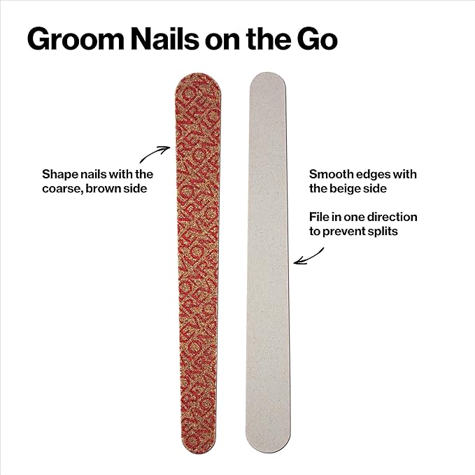Revlon Compact Nail File, Dual Sided Manicure Tool, Smooths & Shapes, Easy to Use, Emery Boards, 24 Count