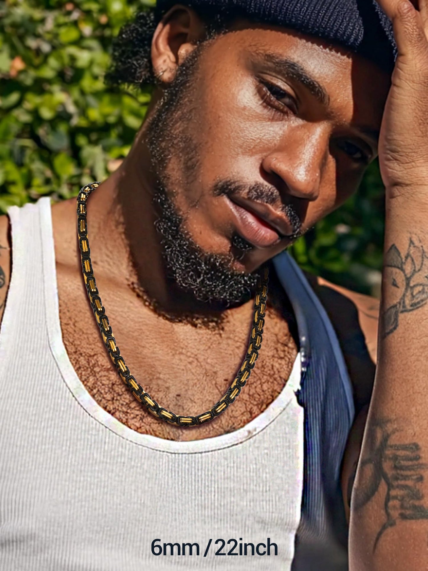 PROSTEEL Black And Gold Necklace For Men Chains Long Chain Necklace