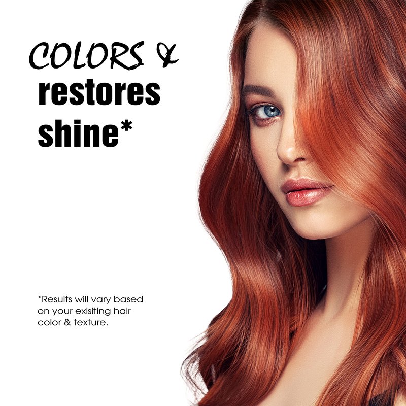 Light Mountain Henna Hair Color & Conditioner – Red Hair Dye, Organic Henna Leaf Powder and Botanicals, Chemical-Free, Semi-Permanent Hair Color + 4 Hair Clips