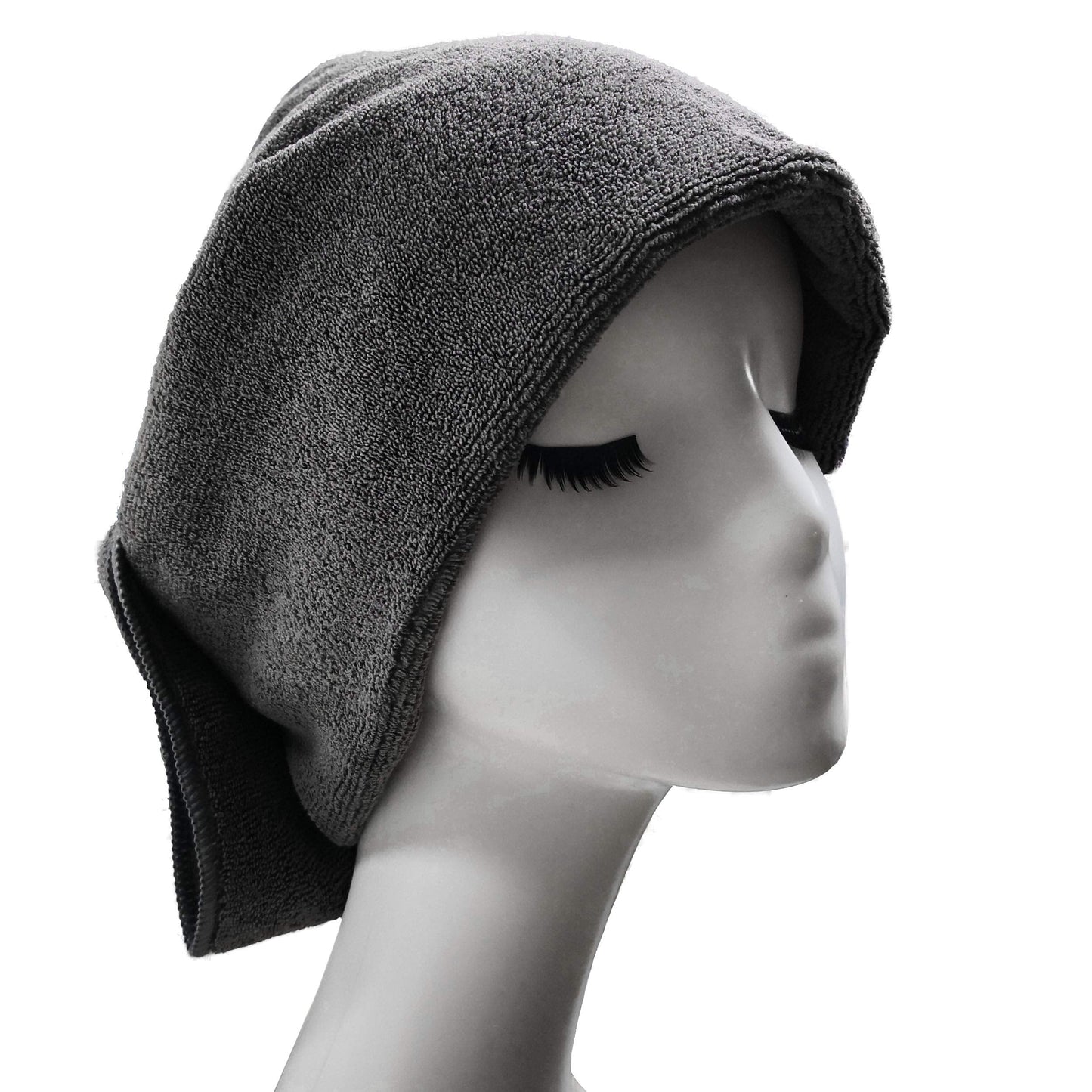POLYTE Professional Quick Dry Lint Free Microfiber Hair Drying Salon Towel, 16 x 29 in, 8 Pack (Dark Gray)