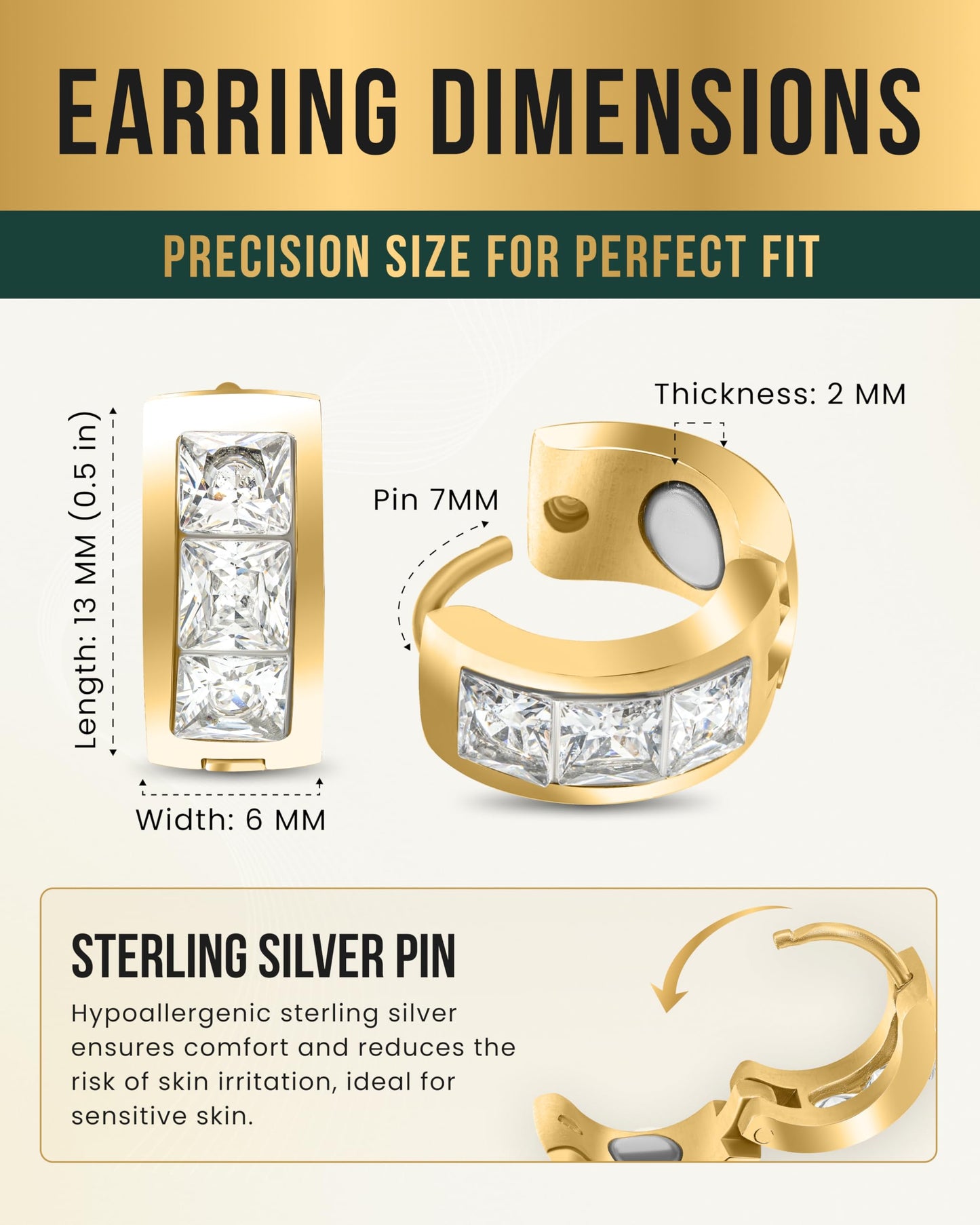 MagnetRX Magnetic Earrings for Women – Premium Magnetotherapy Lymphatic Earring Crystal Stainless Steel – Womens Lymphvity Magnetic Therapy Acupressure Earrings (Crystal Gold)