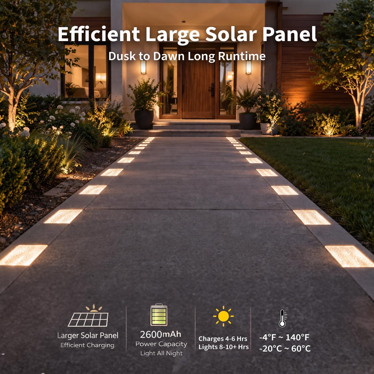 SHONELIGHTING Paver Lights, Solar Light Outdoor Waterproof, In-Ground Brick LED for Driveway & Pathway, Hardscape Pavers, Auto On/Off, Heavy Duty Warm White 3500K (2 Pack)