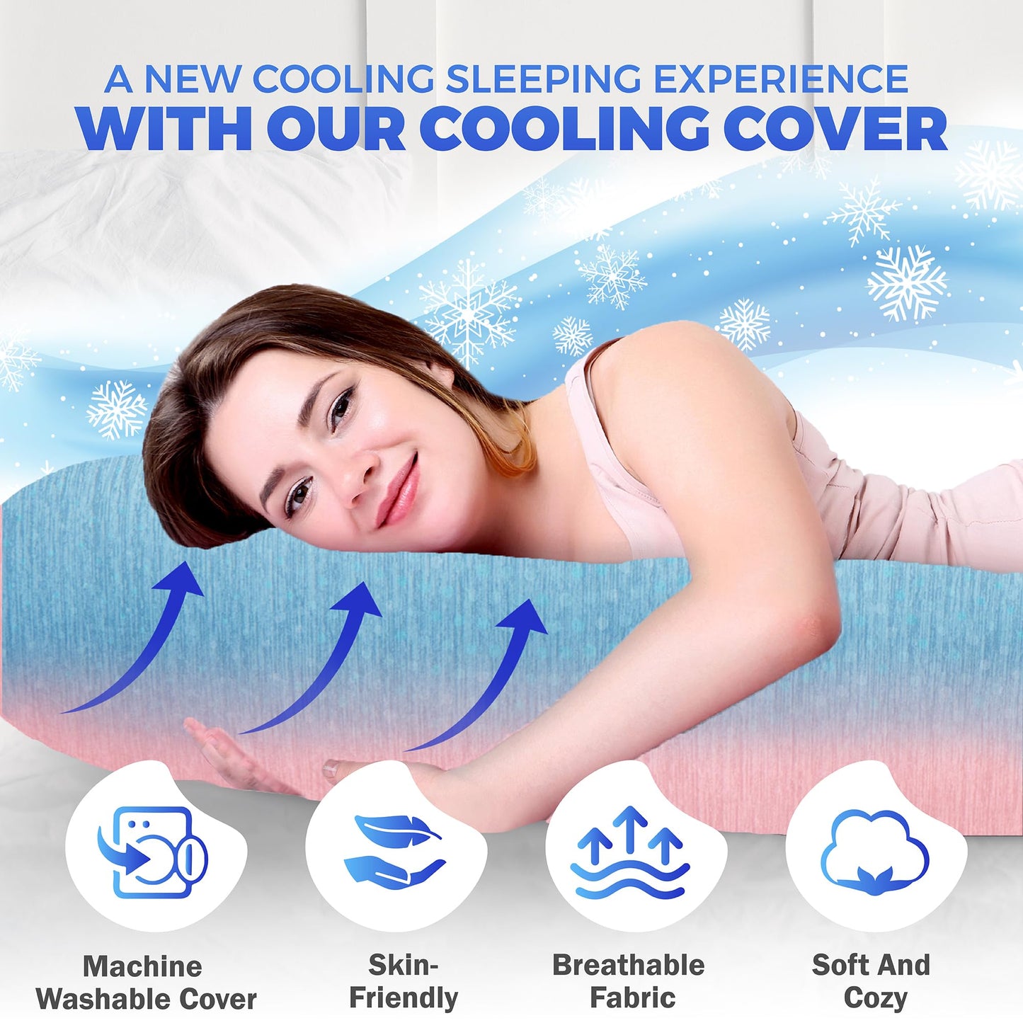 PILLANI Pregnancy Pillows for Sleeping - V C U Shaped Full Body Pillow with Removable Cover, 57inch Cooling Maternity Pillow for Pregnant Women, Support for Back Belly Legs Hip - Pregnancy Must Haves