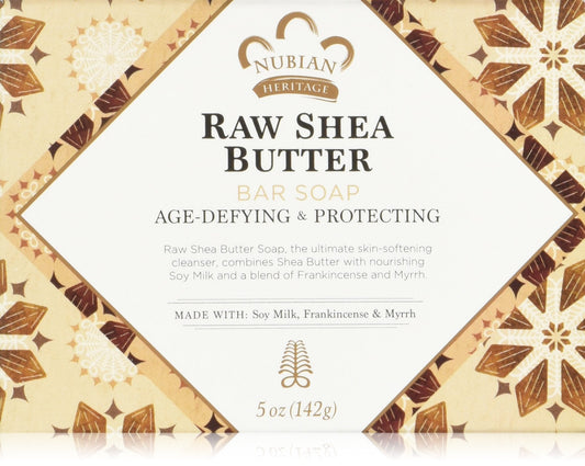 Nubian Heritage Bar Soap, Raw Shea and Myrrh 5 Ounce (Pack of 6)