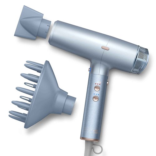 INFINITIPRO by CONAIR DigitalAIRE Hair Dryer | Frizz-Eliminating Hair Dryer with Diffuser | Hair Blow Dryer with Up To 5x More Speed for Higher Air Pressure & Drying Power | Blue