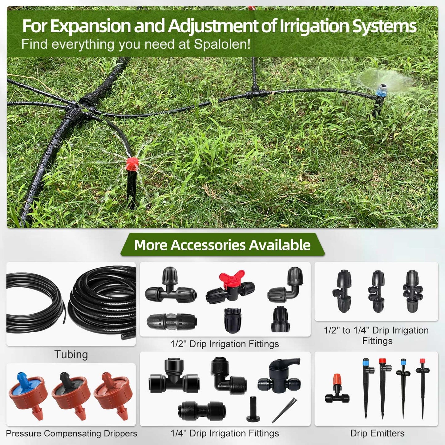 100 Pack Drip Irrigation Stakes for 1/8" to 1/4" Inch Drip Irrigation Tubing Hose Irrigation Support Stakes 5.79" H Suitable for Raising the Height of Drip Emitters/Heads or Drip Irrigation Parts