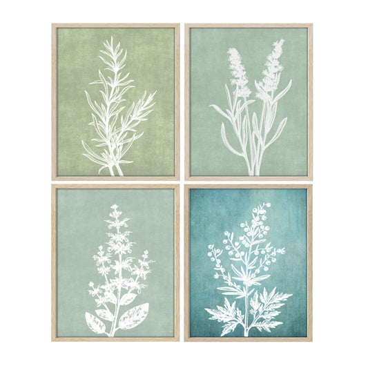 AIOAIFUT Vintage Botanical Prints for Wall Decor, Unframed Boho Wall Art, Rustic Farmhouse Plant Wall Art Set of 4, 8" × 10"