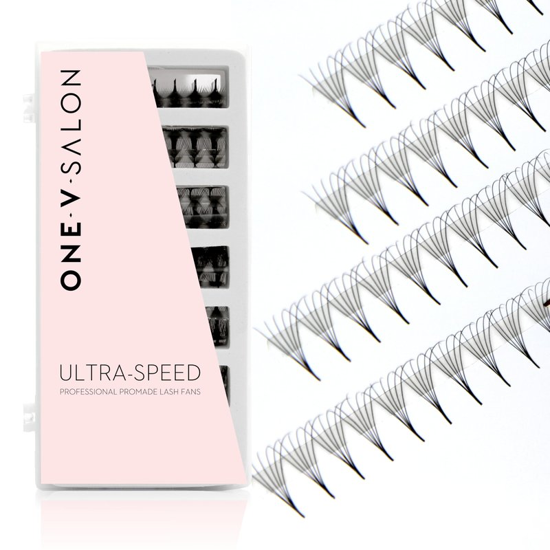 One V Salon Pro 6D Ultra-Speed Promade Fans, 1000 Premade Volume Lash Fans | D Curl | 0.07 | 8–14 mm Mixed Lengths | Thin Base, Quick Application Eyelash Extensions (Ultra 6D-0.07-D Curl)