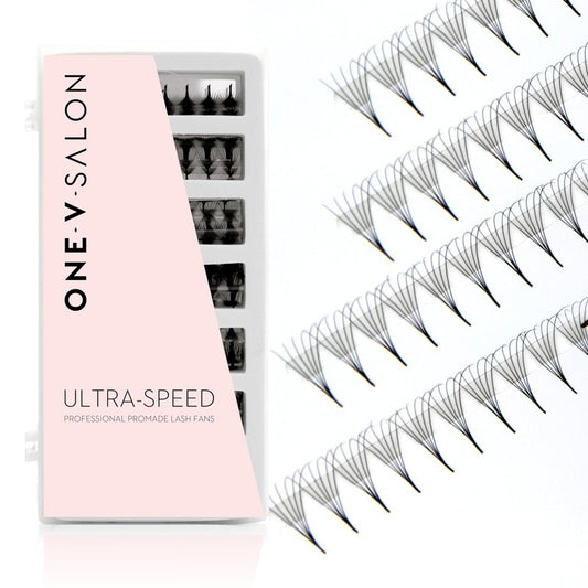One V Salon Pro 6D Ultra-Speed Promade Fans, 1000 Premade Volume Lash Fans | D Curl | 0.07 | 8–14 mm Mixed Lengths | Thin Base, Quick Application Eyelash Extensions (Ultra 6D-0.07-D Curl)