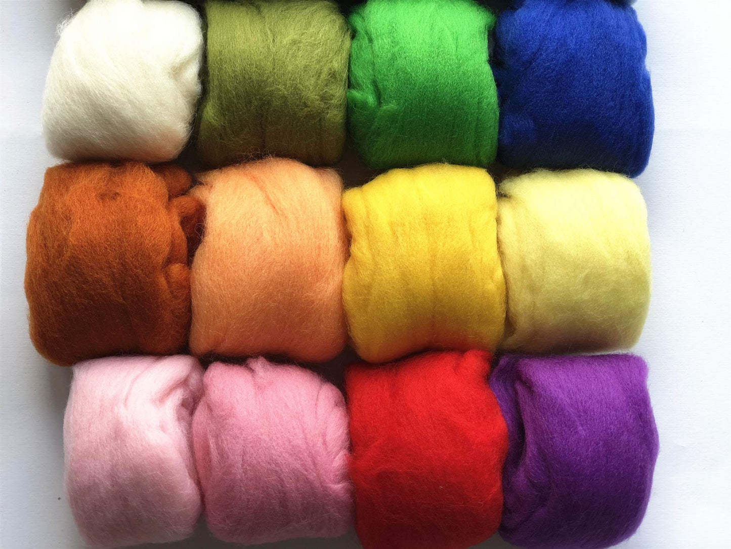 T.F GHG Wool Roving for Needle Felting,20 Colors Total 250G/8.8OZ,100% Natural New Zealand Wool,Fine Wool for Felting Yarn Craft Supplies, Wet Felting & Spinning Needlecrafts for Starter Beginner