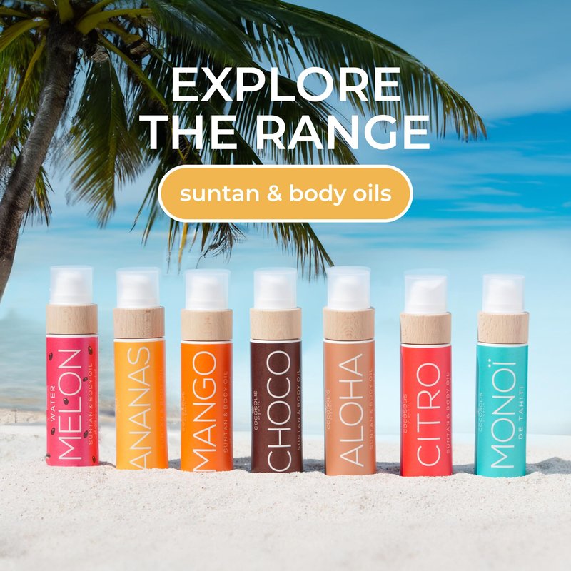 COCOSOLIS CHOCO Suntan & Body Oil - Organic Tanning Oil - Deep Chocolate Tan - Tanning Lotion Accelerator for Indoor and Outdoor Tanning Beds (3.71)